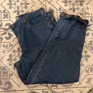 LL Beans Relaxed 44/34 Lined Jeans